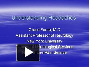 PPT – Understanding Headaches PowerPoint Presentation | Free To ...