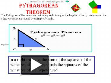 PPT – Pythagorean Theorem: PowerPoint Presentation | Free To Download ...