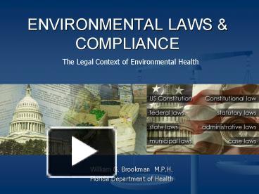 PPT – ENVIRONMENTAL LAWS PowerPoint Presentation | Free To View - Id ...