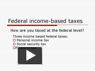 PPT – Federal Income-based Taxes PowerPoint Presentation | Free To ...