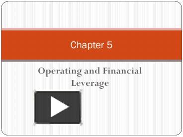 PPT – Operating And Financial Leverage PowerPoint Presentation | Free ...