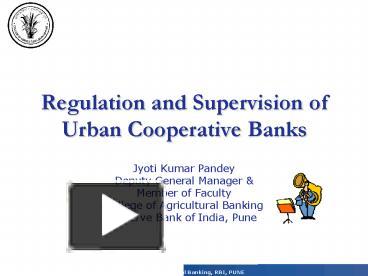 PPT – Regulation And Supervision Of Urban Cooperative Banks PowerPoint ...