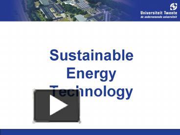 PPT – Sustainable Energy Technology PowerPoint Presentation | Free To ...