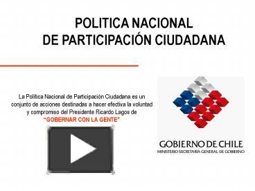 PPT – POLITICA NACIONAL DE PARTICIPACI PowerPoint Presentation | Free ...