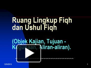 PPT – Ruang Lingkup Fiqh Dan Ushul Fiqh (Objek Kajian, Tujuan ...