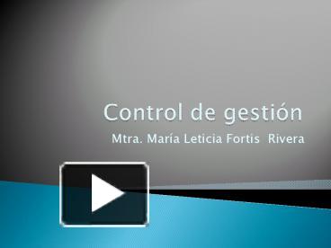 Ppt Control De Gesti Powerpoint Presentation Free To Download Id D Ngeyn