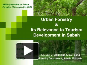 PPT – Urban Forestry PowerPoint Presentation | Free To View - Id ...