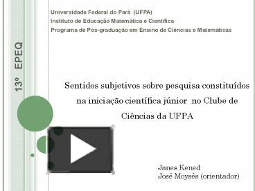 PPT Universidade Federal Do Par PowerPoint Presentation Free To