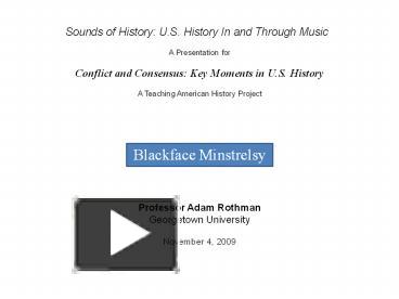 PPT – Blackface Minstrelsy PowerPoint Presentation | Free To Download ...