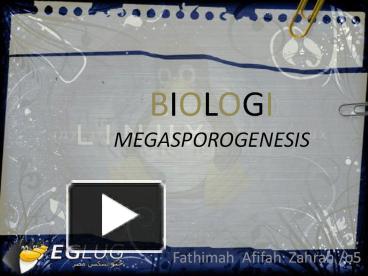 Ppt Biologi Megasporogenesis Powerpoint Presentation Free To View Id 4bfd3a Ogfjm