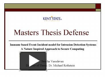 Master thesis defense in marketing