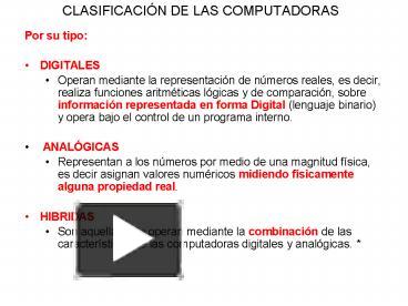 PPT – CLASIFICACI PowerPoint Presentation | Free To Download - Id ...