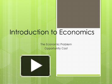 PPT – Introduction To Economics PowerPoint Presentation | Free To View ...