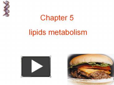 PPT – Lipids Metabolism PowerPoint Presentation | Free To View - Id ...