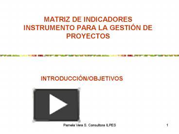 PPT – MATRIZ DE INDICADORES INSTRUMENTO PARA LA GESTI PowerPoint ...