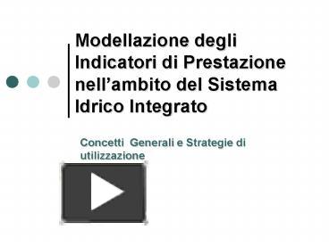 Ppt Modellazione Degli Indicatori Di Prestazione Nell Powerpoint