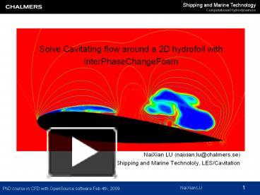 Ppt Solve Cavitating Flow Around A D Hydrofoil With Powerpoint