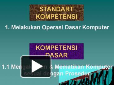 PPT – 1. Melakukan Operasi Dasar Komputer PowerPoint Presentation ...