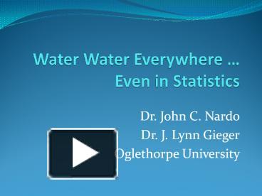 PPT – Water Water Everywhere PowerPoint Presentation | Free To Download ...