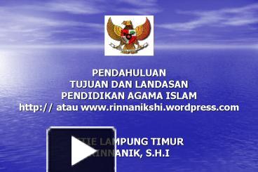 PPT – PENDAHULUAN TUJUAN DAN LANDASAN PENDIDIKAN AGAMA ISLAM Http ...