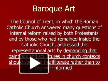 PPT – Baroque Art PowerPoint Presentation | Free To Download - Id ...