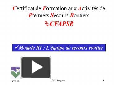 Ppt Certificat De Formation Aux Activit Powerpoint Presentation