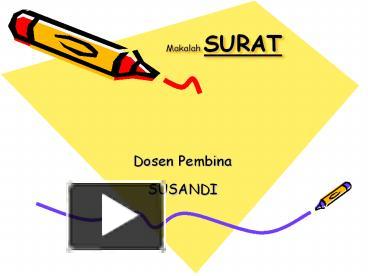 Ppt Makalah Surat Powerpoint Presentation Free To