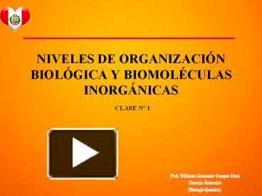 PPT – NIVELES DE ORGANIZACION DE LA MATERIA VIVIENTE PowerPoint ...