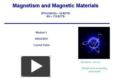 PPT – Magnetism And Magnetic Materials PowerPoint Presentation | Free ...