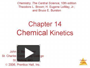 PPT – Chapter 14 Chemical Kinetics PowerPoint Presentation | Free To ...