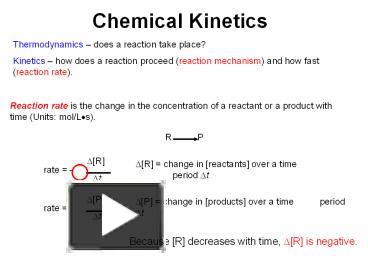 Ppt Chemical Kinetics Powerpoint Presentation Free Download Id 5609537