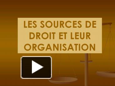 PPT – LES SOURCES DE DROIT PowerPoint Presentation | Free To Download ...