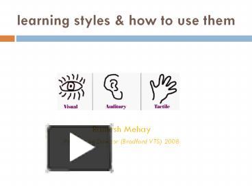 PPT – Learning Styles PowerPoint Presentation | Free To View - Id ...