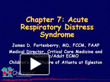 PPT – Chapter 7: Acute Respiratory Distress Syndrome PowerPoint ...