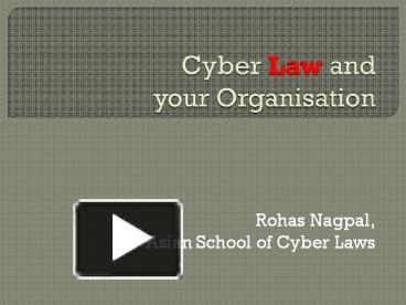 PPT – Cyber Law And Your Organisation PowerPoint Presentation | Free To ...