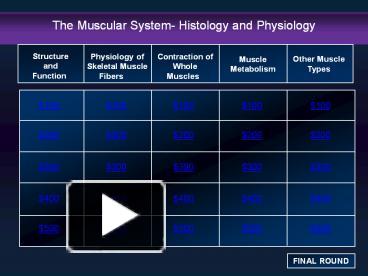 Ppt The Muscular System Histology And Physiology Powerpoint