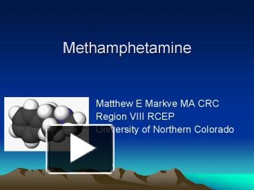 PPT – Methamphetamine PowerPoint Presentation | Free To View - Id ...