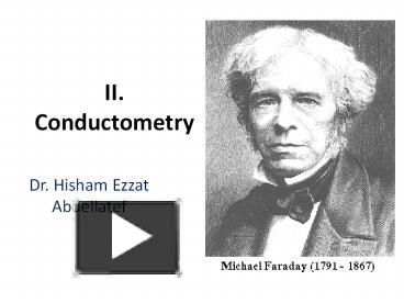 PPT – II. Conductometry PowerPoint Presentation | Free To View - Id ...