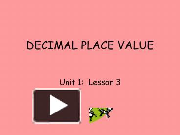 Ppt – Decimal Place Value Powerpoint Presentation 