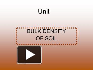 PPT – BULK DENSITY PowerPoint Presentation | Free To Download - Id ...