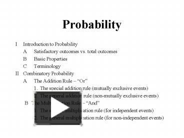 PPT – Probability PowerPoint Presentation | Free To Download - Id ...