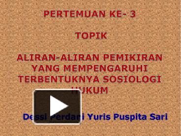 PPT – Pertemuan Ke- 3 TOPIK Aliran-aliran Pemikiran Yang Mempengaruhi ...