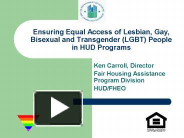 PPT Ensuring Equal Access Of Lesbian Gay Bisexual And Transgender