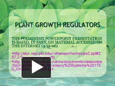 PLANT HORMONES. - ppt download