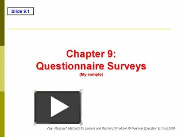 PPT – Questionnaire Surveys PowerPoint Presentation | Free To View - Id ...