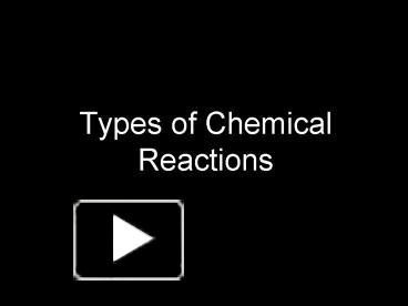 PPT – Types Of Chemical Reactions PowerPoint Presentation | Free To ...