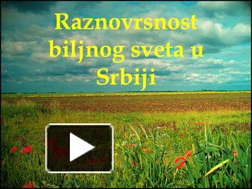 PPT – Raznovrsnost Biljnog Sveta U Srbiji PowerPoint Presentation ...