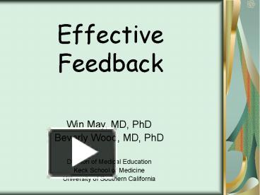 PPT – Effective Feedback PowerPoint Presentation | Free To Download ...