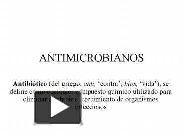 Ppt Antimicrobianos Powerpoint Presentation Free To View Id