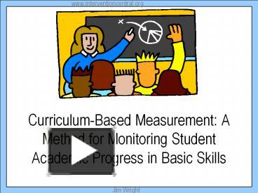 PPT – Curriculum-Based Measurement: A Method For Monitoring Student ...